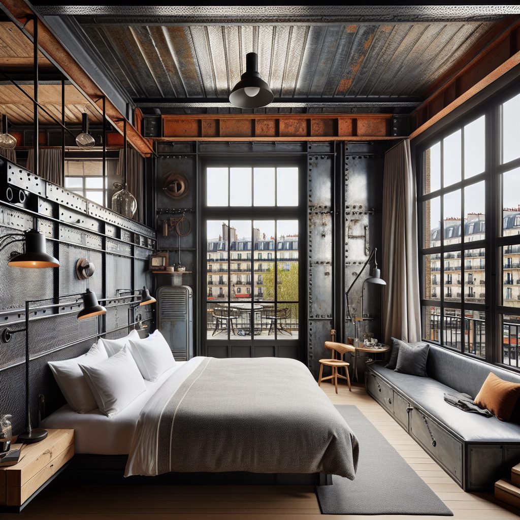 Hotel Fabric Paris France with Industrial Design Rooms